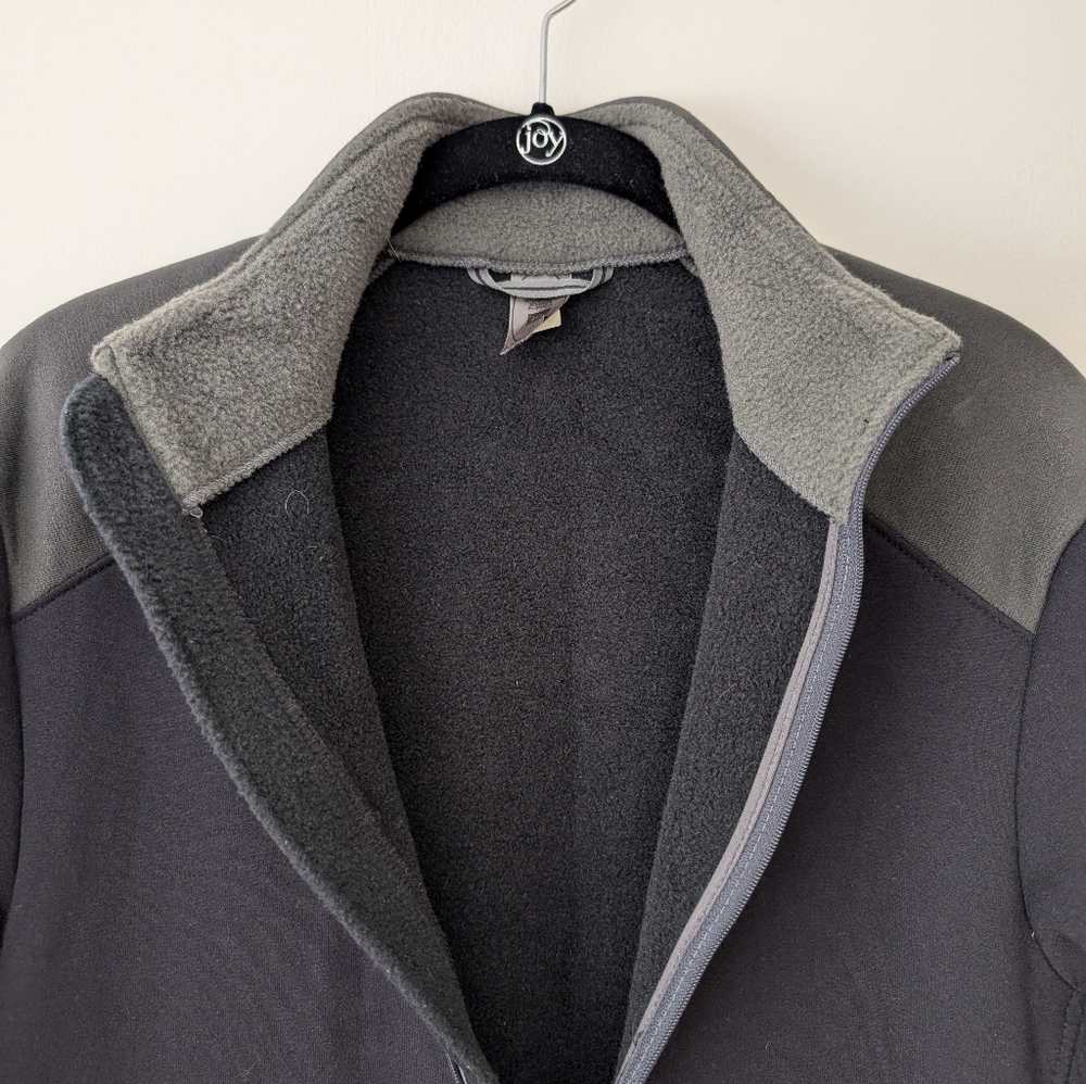 REI Men's 1/2 Zip Fleece Pullover Jacket Black Gray Size M - Picture 4 of 8